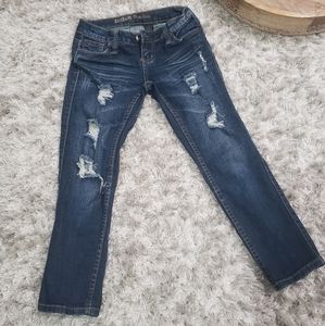 Zco Cropped Destroyed Jeans